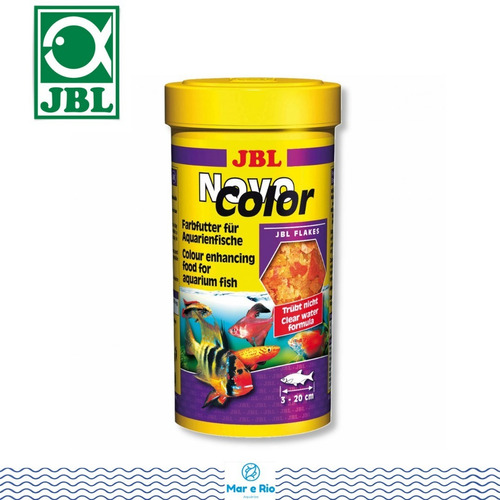 Jbl Ração Peixes Novocolor 250ml 45g Novo Color Flocos