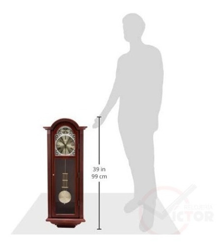 Imagen 4 de 6 de Reloj Bulova Clocks De Pared Vintage Con Pendulo C3381 Full