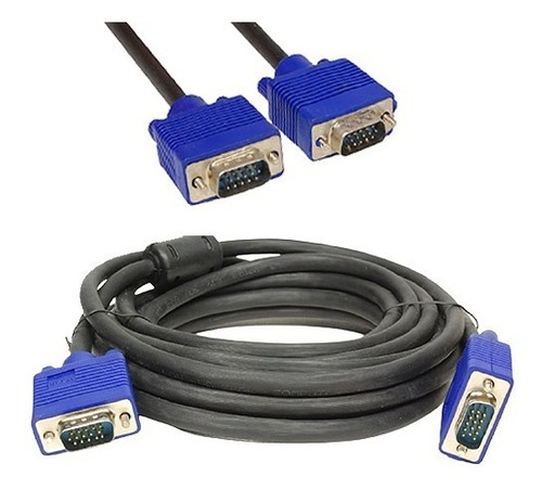 Cable Vga Monitor C/filtro Dorad Transp Azul 1.8m-6f Nycetek