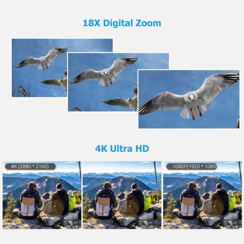 Imagen 6 de 10 de Andoer 4k Ultra Hd - Cámara De Vídeo Digital Dv
