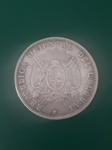 Uruguay 1894 50 Centavos Plata Estado Muy Bueno 