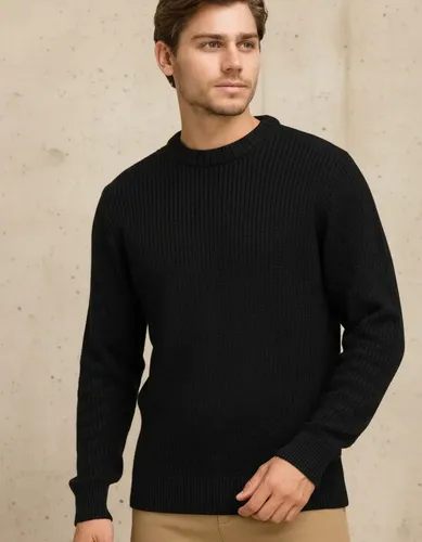 Suéter Blusa de Tricot Masculino Liso