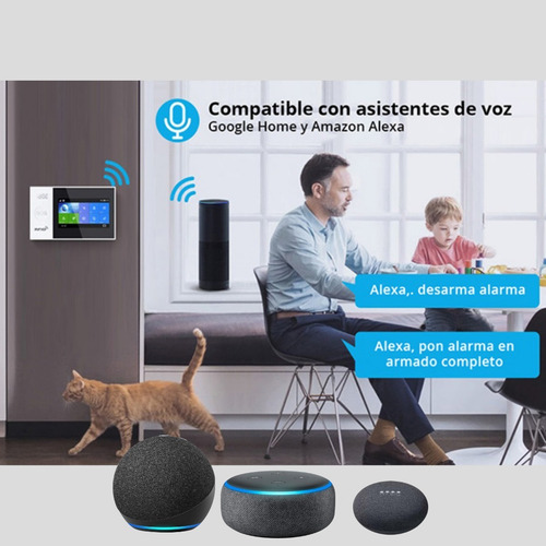 Imagen 5 de 8 de Kit Alarma Wifi+gsm Seguridad Inteligente Pantalla Táctil A7