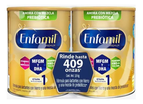 Enfamil Fórmula Infantil Etapa 1, 2 Latas De 900g C/u