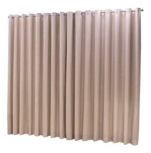 Cortina Microfibra Com Linho 2,80x2,80 Varão