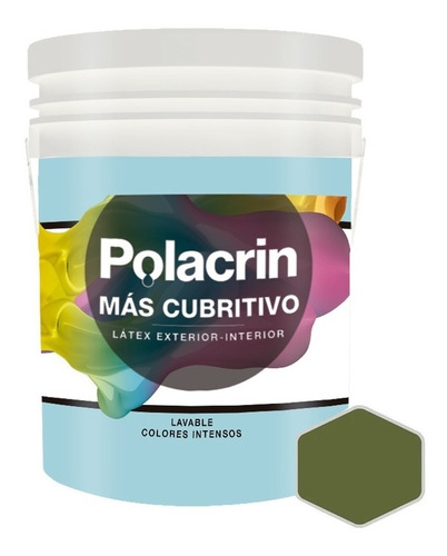 Latex Color Interior Exterior Polacrin Colores 4 Lts Pintura