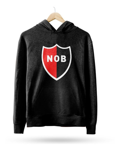 Buzo Canguro Newell´s Old Boys Escudo En El Pecho Negro