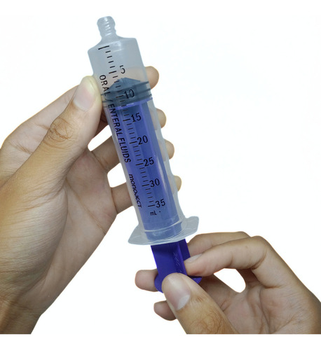 Kit 10 Seringa Para Medicação Enteral Oral De Pacientes 35ml Capacidade Em Volume 35 Ml