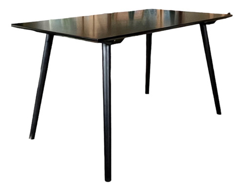 Mesa Comedor Madera 10% Solida Negra 140 Cms 4 Personas