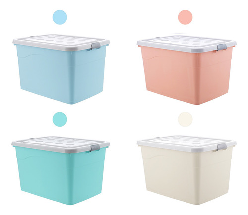 Caja Organizadora Plástica Con Ruedas 45 Lts Multiuso