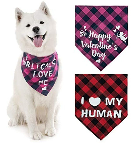 Pupteck Dog Bandana - Paquete De 2 Baberos Triangulares De C