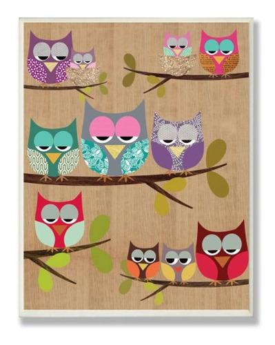 The Kids Room By Stupell Woodland Owls On