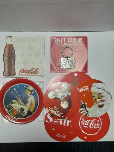 Antiguo Lotex4 Coca Cola Plato + Anotador + Llavero + 6 Posa (Usado)