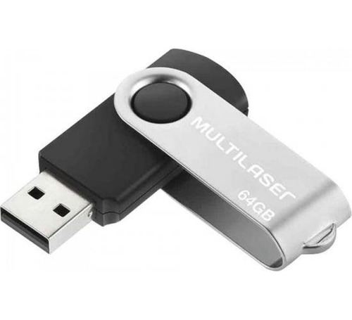 Pen Drive 64gb Twist Pd590 Preto Multilaser