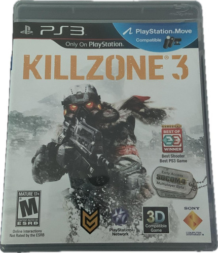 Jogo Ps3 Killzone 3 Mídia Física Ps Move + Encarte Original