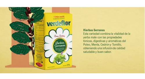 Yerba Mate Verdeflor Hierbas Serranas 500 grs