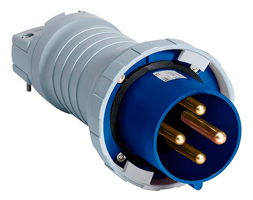Plug Industrial Macho 63a 3p+t 200/250v 9h Ip67 Azul Abb