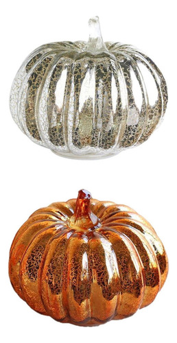 2 Piezas Calabaza Linterna Luz De Halloween Hogar Bar