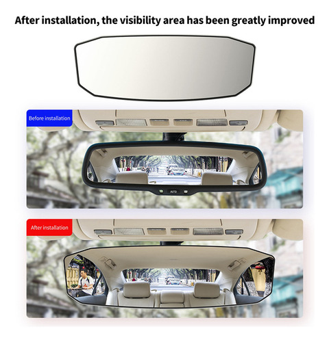 J Espejo Retrovisor Gran Angular Curvo Convexo Con Clip