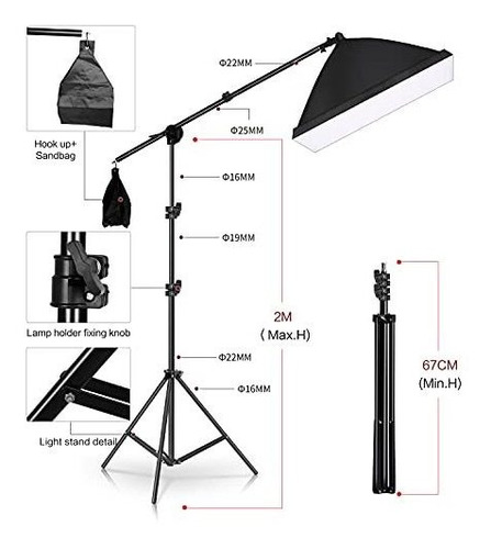 Kit Iluminacion Continua Para Estudio Fotografico Suave