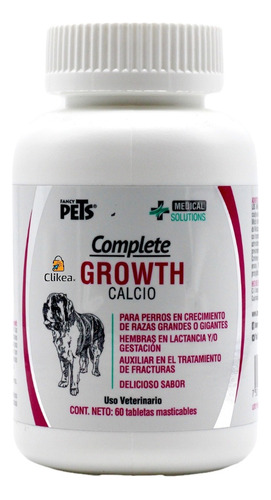 Fancy Pets Complete Growth Tabletas Masticables Calcio 60 Pz