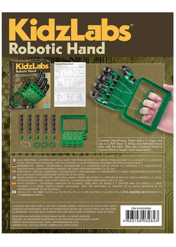 4m Kidzlabs Robotic Kit Mano - Diy Mecánico Del Robot Cienci