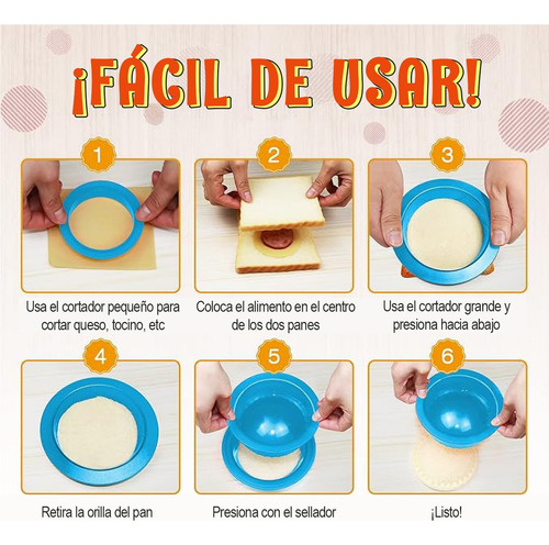 U Chef Set 5 Cortadores Y Selladores De Sándwich Para Niños
