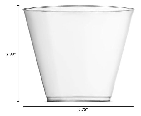 Munfix 200 Vasos De Plástico Transparente 9 Oz Vasos Anticua