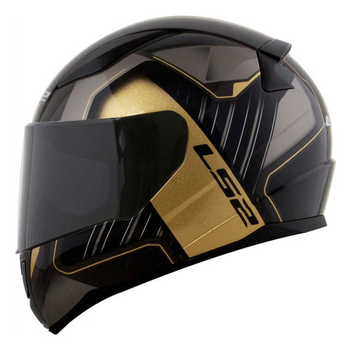 Capacete Ls2 Ff353 Rapid Medal - Cinza/dourado - 58 (m)