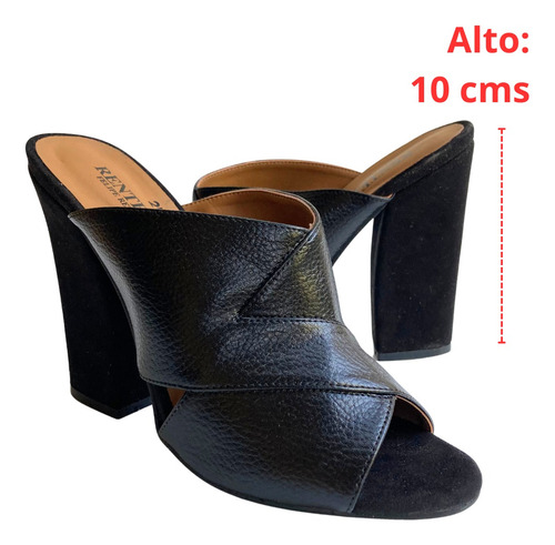 Imagen 3 de 6 de Zapatilla Mujer Felipe Rentería Sandalia Tacon Ancho 10cms