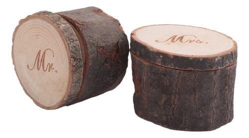 Soporte De Almohada Rústico Para Anillos De Boda Mr & Mrs Sh
