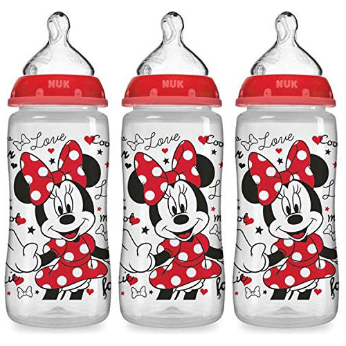 Nuk Biberón De Disney, Minnie Mouse, 3 Unidades (paquete De