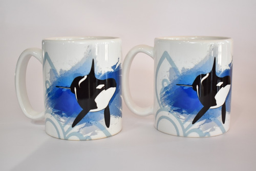 Imagen 1 de 1 de Taza Mug 325 Ml Orca Mundo Marino Promo *2 Unidades