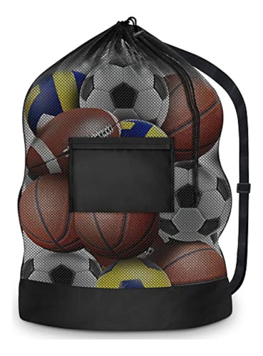 Extra Large Sports Ball Bag, Mesh Soccer Team Balls Bag,