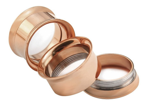 (1 Par) Alargador Rosca Interna Ouro Rosé 10mm 12mm 14mm