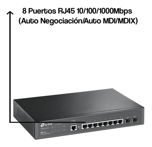 Imagen 4 de 7 de Switch Tp Link Sg3210 Administrable 8 Puertos Gigabit L2 Sfp