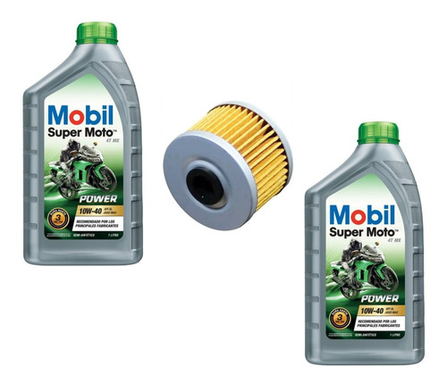 Kit Troca Oleo + Filtro Ninja 250 Mobil 10w40 Semi Sintetico