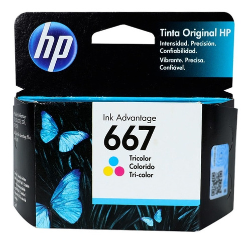 Combo 2 Cartuchos Hp 667 Tinta Original Negro + Color