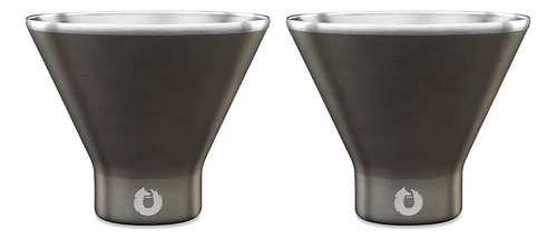 Juego De Vasos De Martini De Acero Inoxidable Premium A...