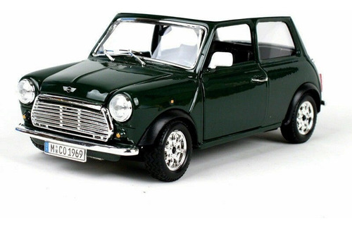 1:24 1969 Mini Cooper Coche Clásico Vehículo Modelo Retro Ju