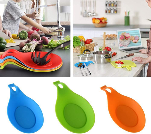 Soporte De Cuchara De Silicona Para Cocina, Paquete De 3 Cuc