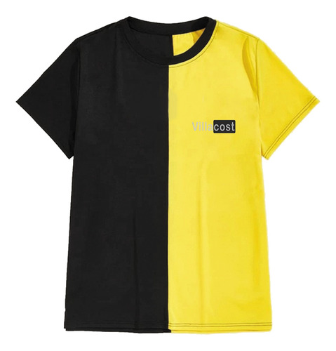 Franela Camiseta Manga Corta Camisa Dos Colores 