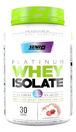 Proteina 100% Isolada Star Nutrition X 2 Lb - Libre Lactosa