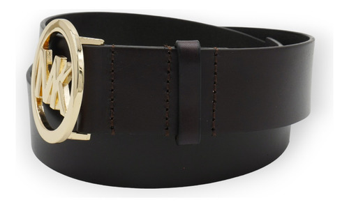 Cinturon Michael Kors Mujer Liso Hebilla Dorada Mk