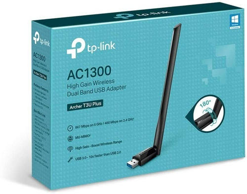 Adaptador De Red Tp Link Usb Archer T3u Plus Inalámbrico Wla