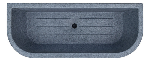 Maceta Floridis Pared Plástico 46 × 17cm Recoleccion Agua Simil Piedra Color Gris Grafito