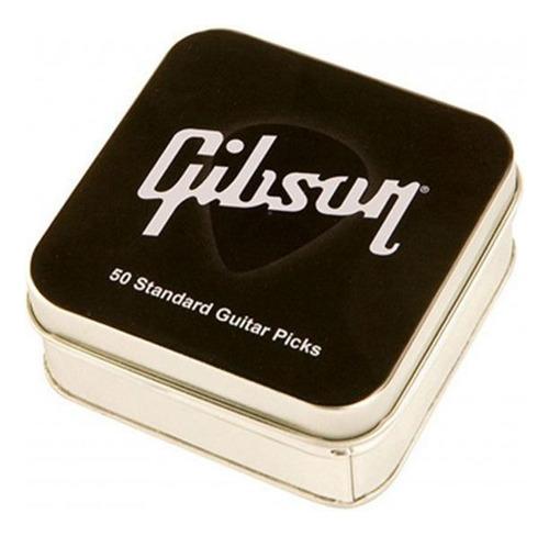 Kit Palhetas Gibson Standard Finas 50 Unidades Com Estojo