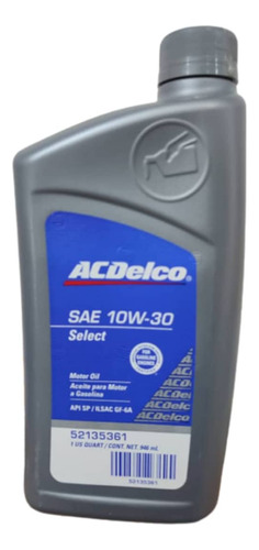 Aceite Mineral 10w30 Acdelco Original 