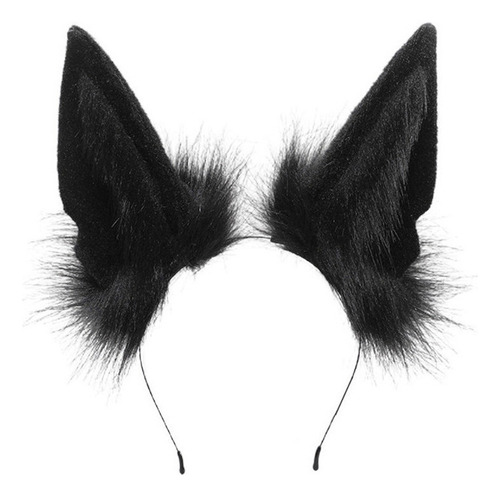 Diadema De Peluche Con Forma De Orejas De Lobo Con Form