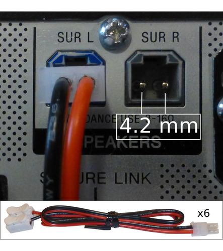 6 cable Home Theater Para Altavoz Sony Samsung 4,2 mm